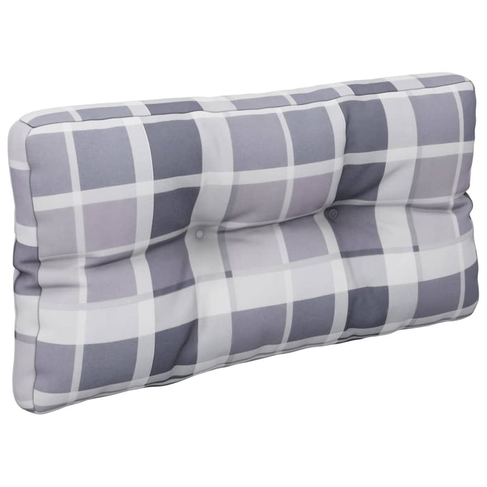 Pernă de paleți, gri carouri, 80x40x12 cm, material textil - WALTI WALTI