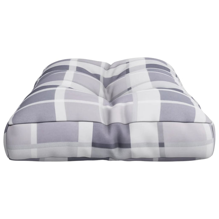 Pernă de paleți, gri carouri, 80x40x12 cm, material textil - WALTI WALTI