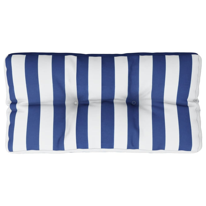 Pernă de paleți, albastru/alb, 80x40x12 cm, textil, dungi WALTI