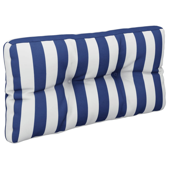 Pernă de paleți, albastru/alb, 80x40x12 cm, textil, dungi WALTI