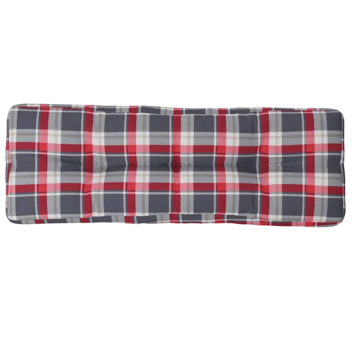 Pernă de paleți, roșu carouri, 120x40x12 cm, material textil - WALTI WALTI