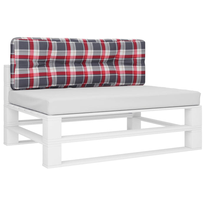 Pernă de paleți, roșu carouri, 120x40x12 cm, material textil - WALTI WALTI