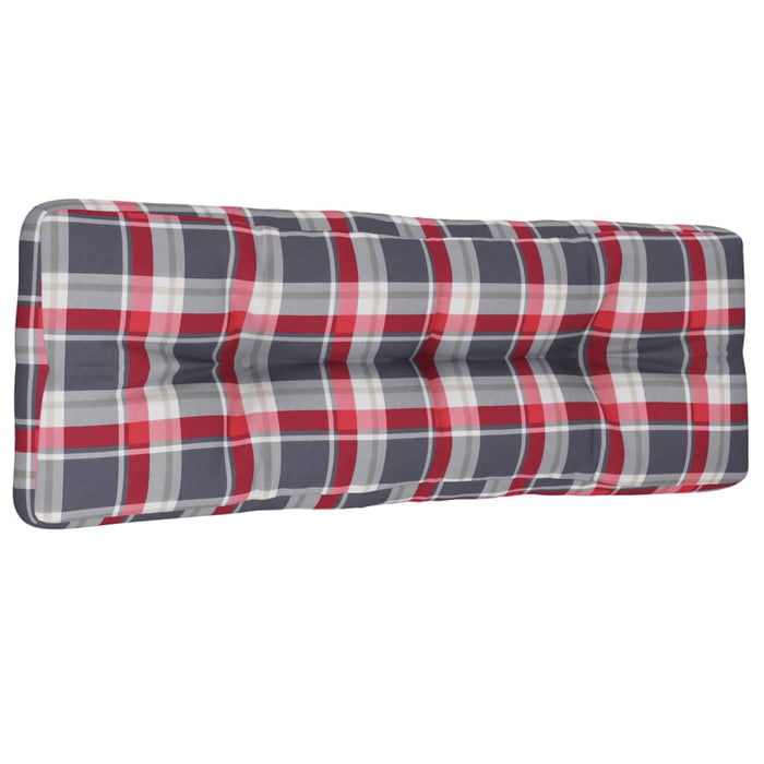Pernă de paleți, roșu carouri, 120x40x12 cm, material textil - WALTI WALTI