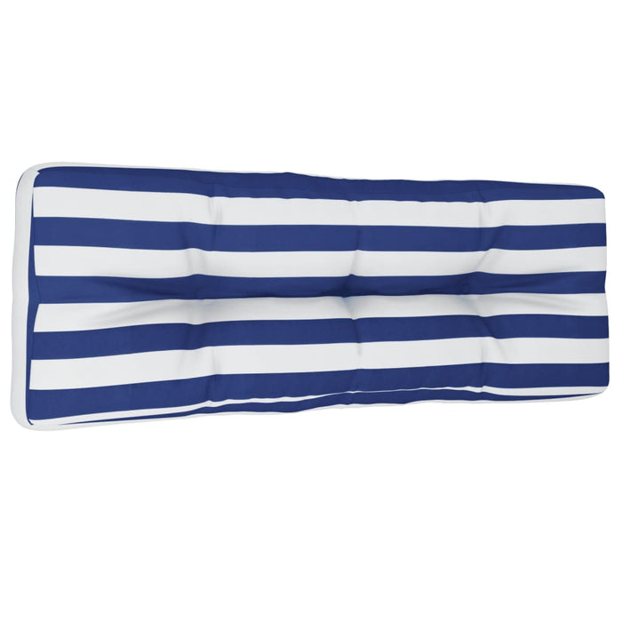 Pernă de paleți, dungi albastru/alb, 120x40x12 cm, textil WALTI