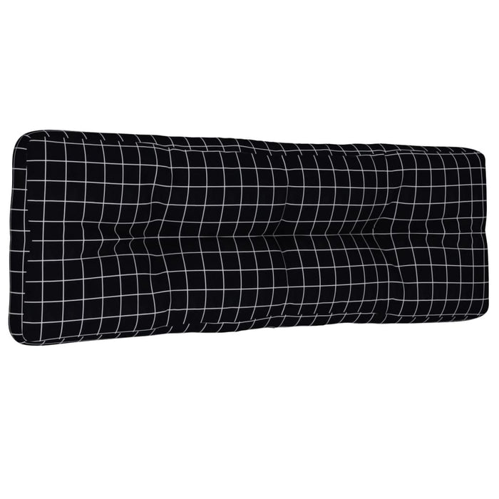 Pernă de paleți, negru carouri, 120x40x12 cm, textil - WALTI WALTI