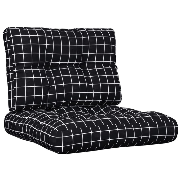 Perne de paleți, 2 buc., negru carouri, textil WALTI