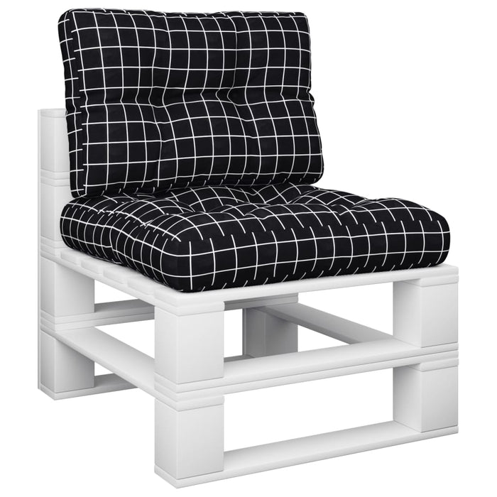 Perne de paleți, 2 buc., negru carouri, textil WALTI