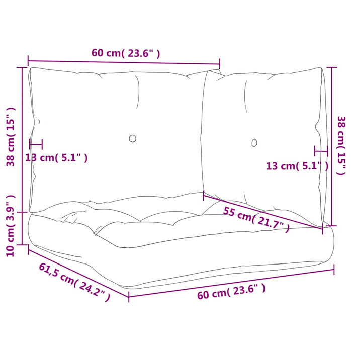 Perne de paleți, 3 buc., bej, material textil - WALTI WALTI