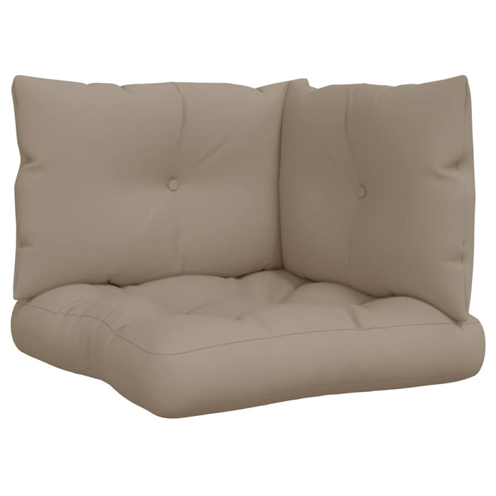 Perne de paleți, 3 buc., gri taupe, material textil WALTI