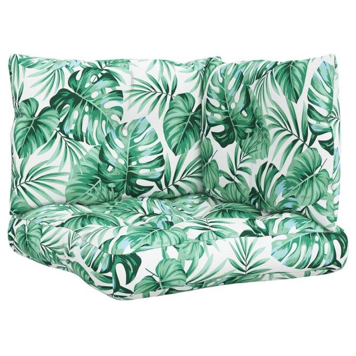 Perne de paleți, 3 buc., model cu frunze, material textil WALTI