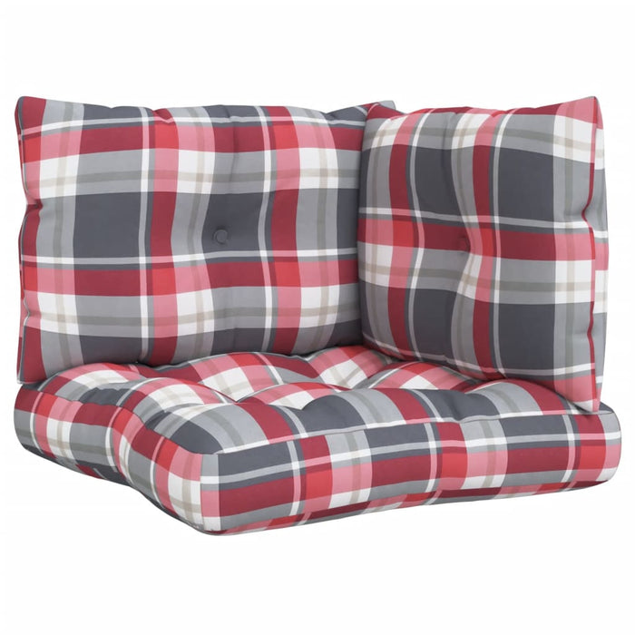 Perne pentru paleți, 3 buc., roșu carouri, material textil WALTI