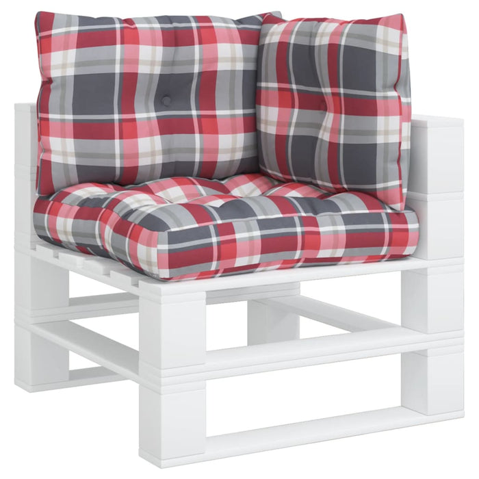 Perne pentru paleți, 3 buc., roșu carouri, material textil WALTI