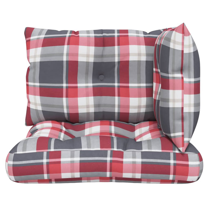 Perne pentru paleți, 3 buc., roșu carouri, material textil WALTI