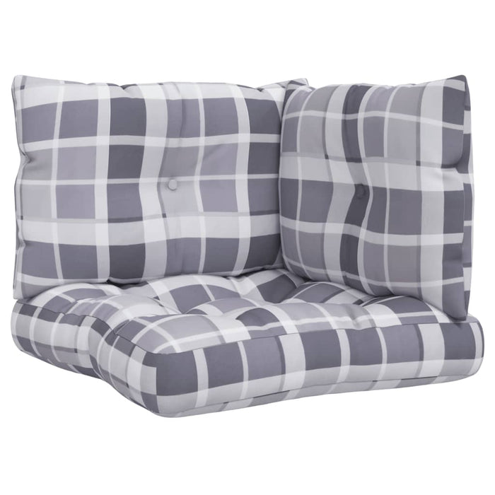 Perne de paleți, 3 buc., gri carouri, material textil WALTI