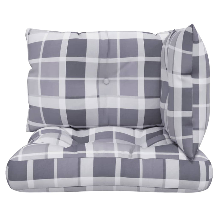 Perne de paleți, 3 buc., gri carouri, material textil WALTI