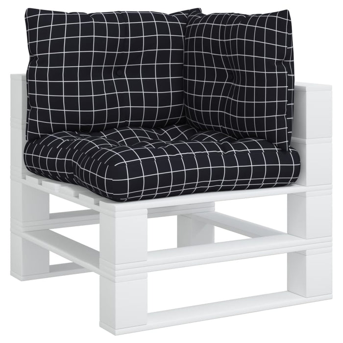 Perne pentru paleți, 3 buc, negru, model carouri, textil oxford WALTI
