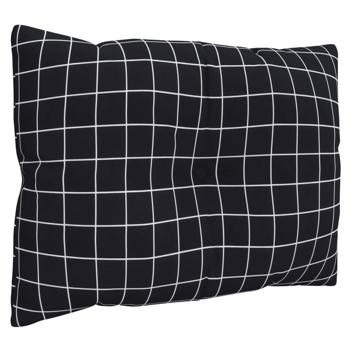 Perne pentru paleți, 3 buc, negru, model carouri, textil oxford WALTI