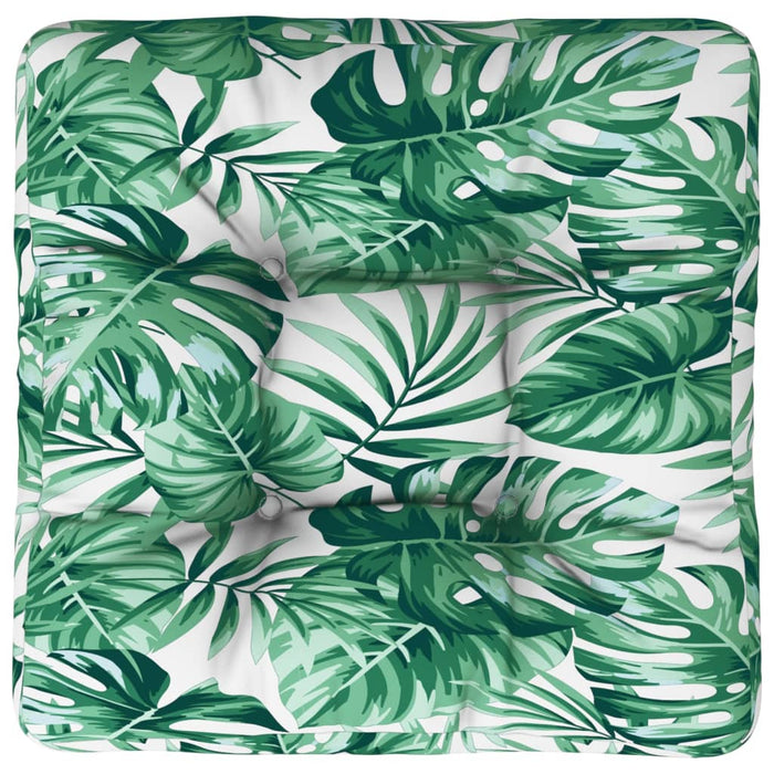 Pernă de paleți, model frunze, 58x58x10 cm, material textil - WALTI WALTI