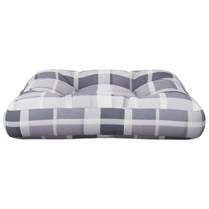 Pernă pentru paleți, carouri gri, 58x58x10 cm, textil - WALTI WALTI