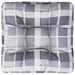 Pernă pentru paleți, carouri gri, 58x58x10 cm, textil - WALTI WALTI