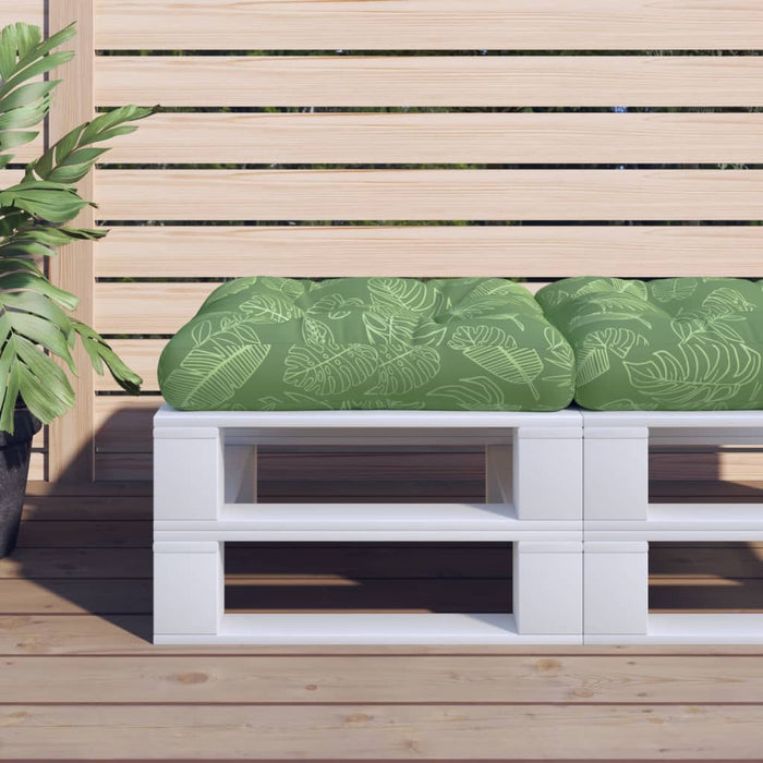 Pernă pentru paleți model frunze 58x58x10 cm, țesătură Oxford WALTI