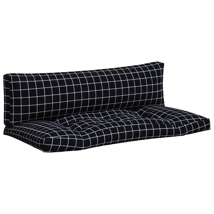 Perne pentru paleți, 2 buc, negru, model carouri, textil oxford - WALTI WALTI