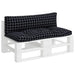 Perne pentru paleți, 2 buc, negru, model carouri, textil oxford - WALTI WALTI