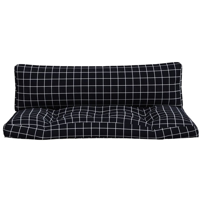 Perne pentru paleți, 2 buc, negru, model carouri, textil oxford - WALTI WALTI