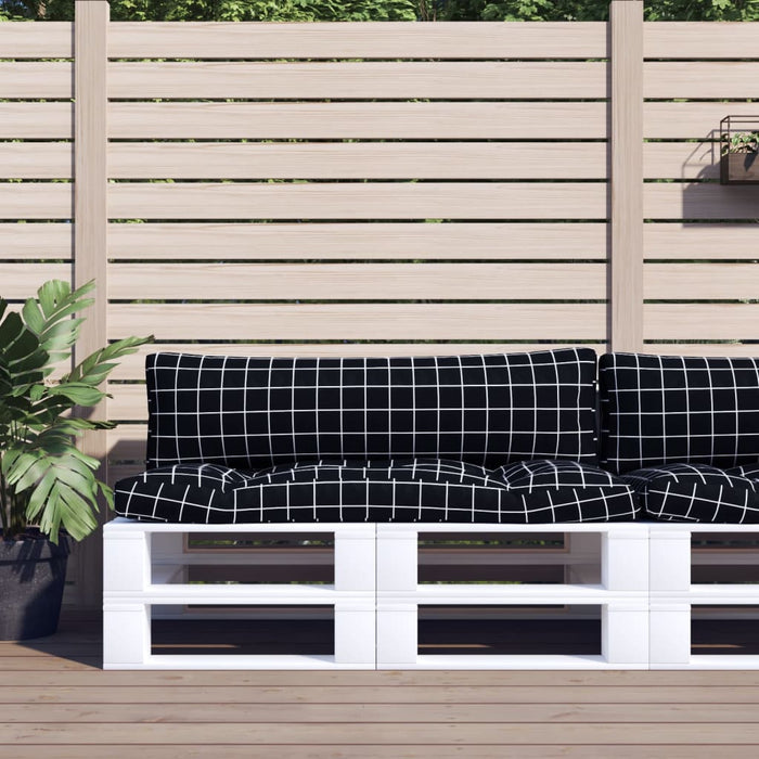 Perne pentru paleți, 2 buc, negru, model carouri, textil oxford - WALTI WALTI