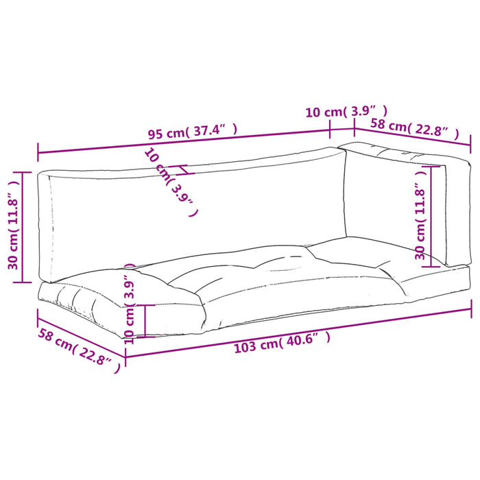 Perne de paleți, 3 buc., roșu vin, material textil WALTI