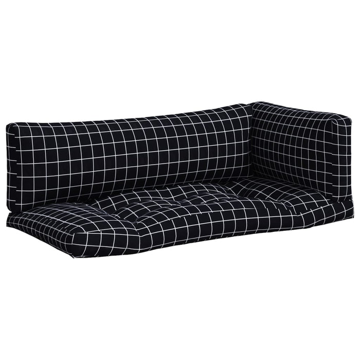 Perne pentru paleți, 3 buc, negru, model carouri, textil oxford - WALTI WALTI