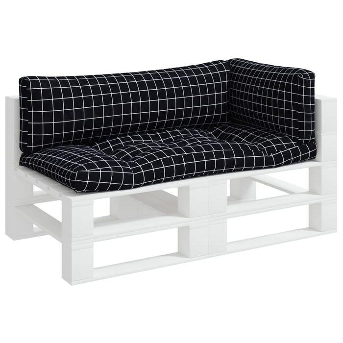 Perne pentru paleți, 3 buc, negru, model carouri, textil oxford - WALTI WALTI