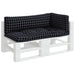 Perne pentru paleți, 3 buc, negru, model carouri, textil oxford - WALTI WALTI