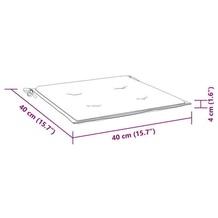 Perne de scaun, 6 buc., dungi albastru&alb, 40x40x4 cm, textil WALTI