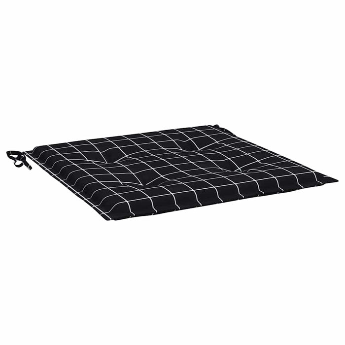 Perne scaun grădină 2 buc negru model carouri 40x40x4 cm textil - WALTI WALTI