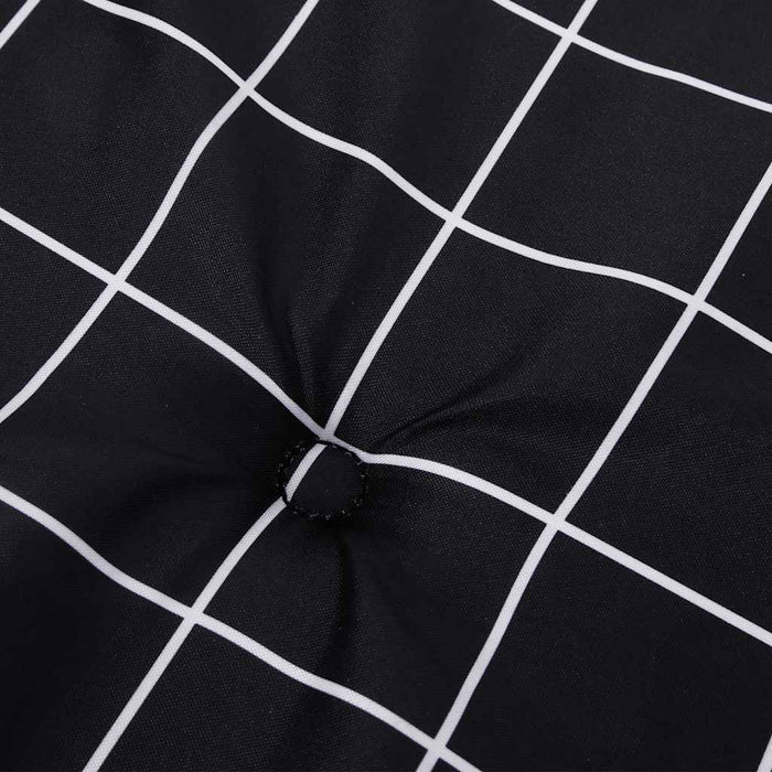 Perne scaun grădină 2 buc negru model carouri 40x40x4 cm textil - WALTI WALTI