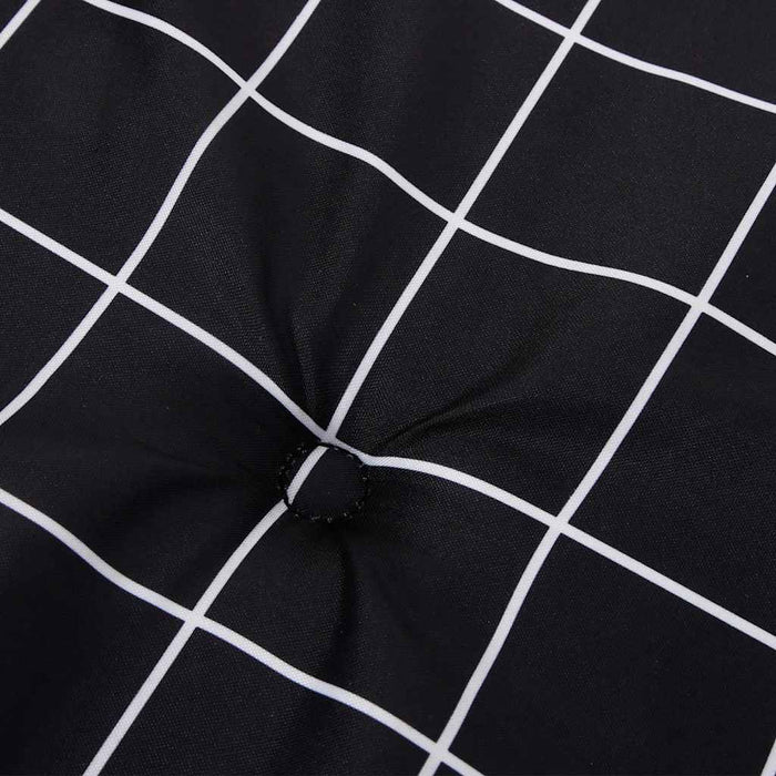 Perne scaun grădină 4 buc negru model carouri 40x40x4 cm textil - WALTI WALTI