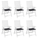 Perne scaun grădină 6 buc negru model carouri 40x40x4 cm textil - WALTI WALTI