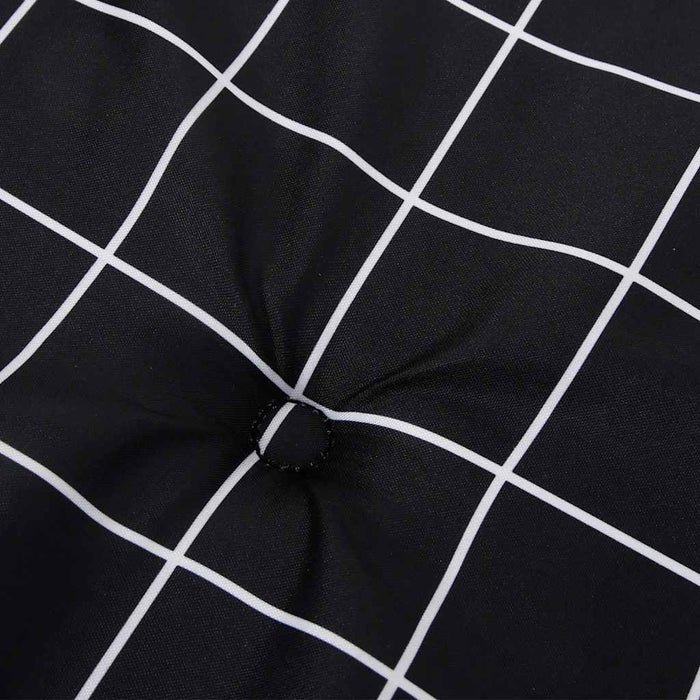 Perne scaun grădină 6 buc negru model carouri 40x40x4 cm textil - WALTI WALTI
