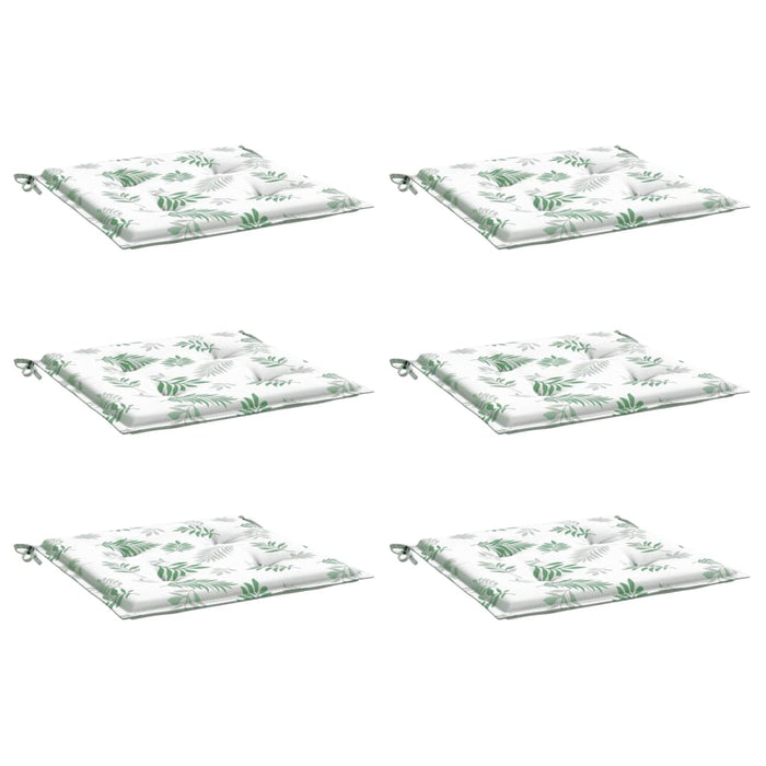 Perne de scaun, model frunze, 6 buc., 40x40x4 cm, textil WALTI