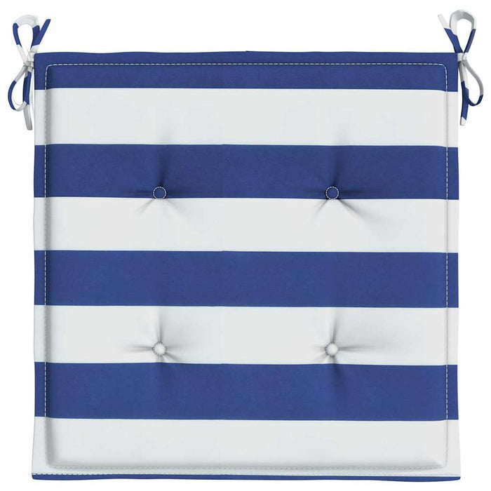 Perne scaun grădină 2 buc dungi albastru&alb 50x50x4 cm, textil WALTI