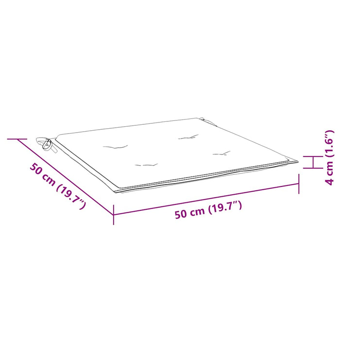 Perne scaun grădină 4 buc dungi albastru&alb 50x50x4 cm, textil WALTI