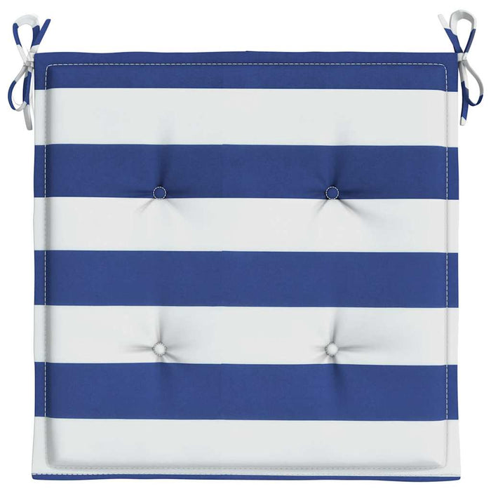 Perne scaun grădină 6 buc dungi albastru&alb 50x50x4 cm, textil WALTI