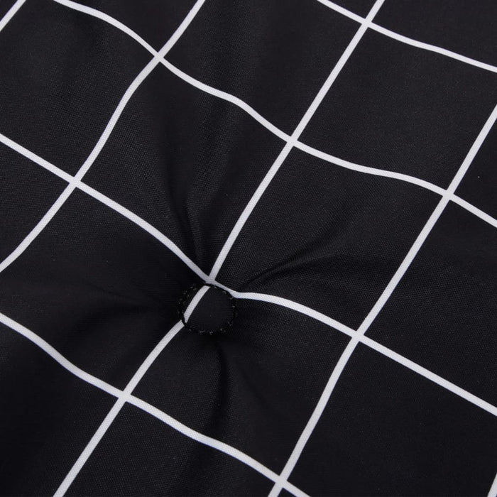 Perne scaun grădină carouri negre, 2 buc. 50x50x4 cm, textil - WALTI WALTI