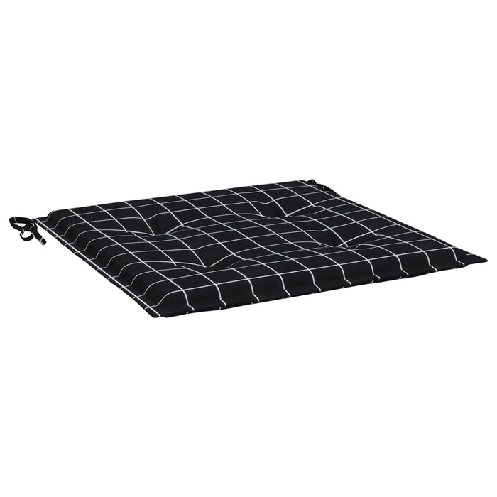 Perne scaun grădină carouri negre, 4 buc. 50x50x4 cm, textil - WALTI WALTI