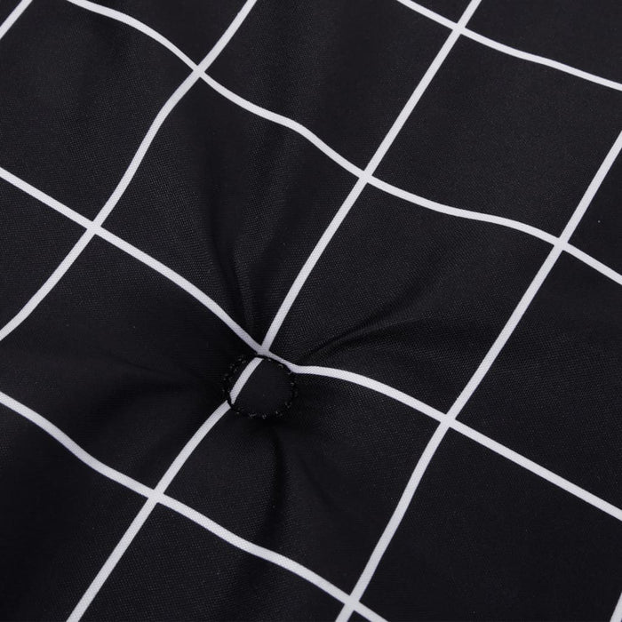 Perne scaun grădină carouri negre, 4 buc. 50x50x4 cm, textil - WALTI WALTI