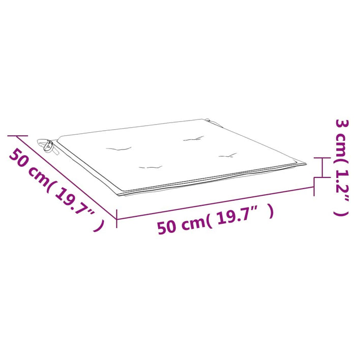 Perne scaun de grădină, 2 buc., multicolor, 50x50x3 cm, textil - WALTI WALTI