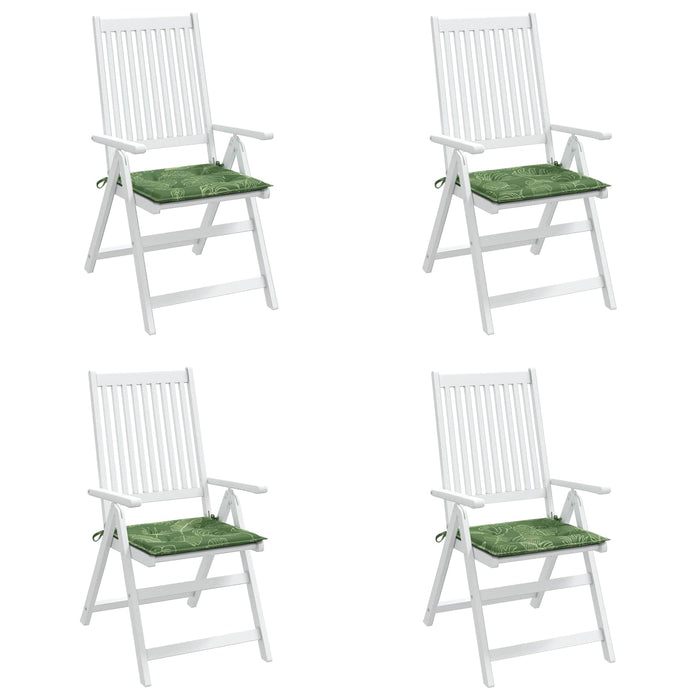 Perne pentru scaune 4 pcs Verde și alb 50 x 50 x 4 cm - WALTI WALTI