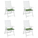 Perne pentru scaune 4 pcs Verde și alb 50 x 50 x 4 cm - WALTI WALTI