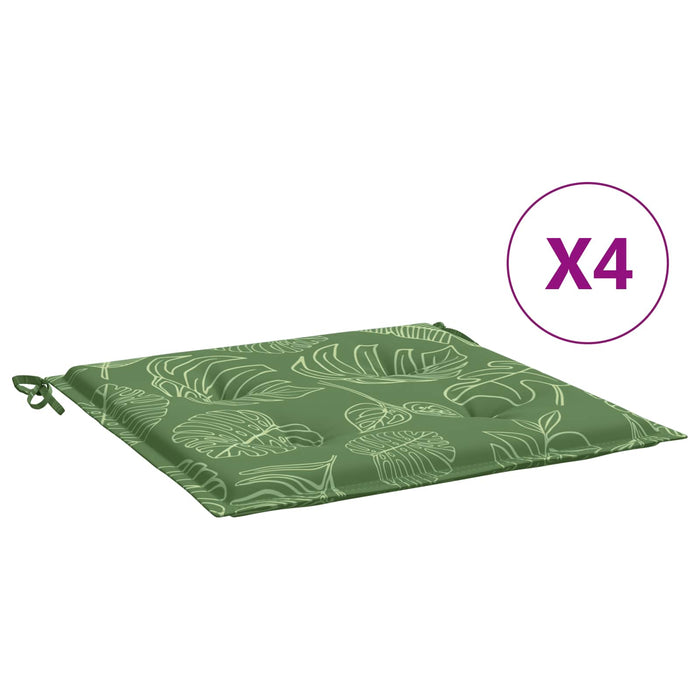 Perne pentru scaune 4 pcs Verde și alb 50 x 50 x 4 cm - WALTI WALTI